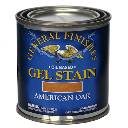 1/2 Pt American Oak Gel Stain Oil-Based Heavy Bodied Stain